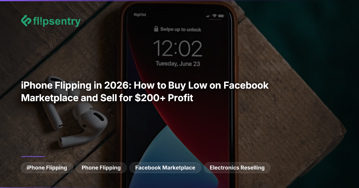 iPhone Flipping in 2026: How to Buy Low on Facebook Marketplace and Sell for $200+ Profit - Detailed guide cover image